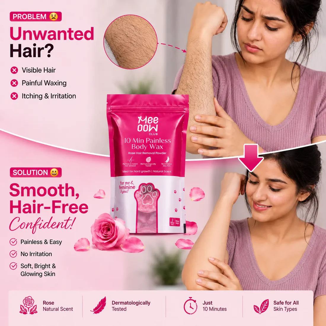 MEE OOW™ Fast & Painless Hair Removal Powder